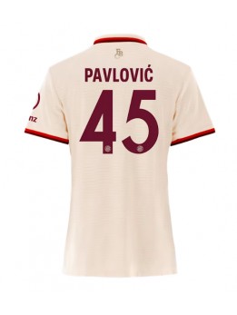 Billige Bayern Munich Aleksandar Pavlovic #45 Tredjedrakt Dame 2024-25 Kortermet